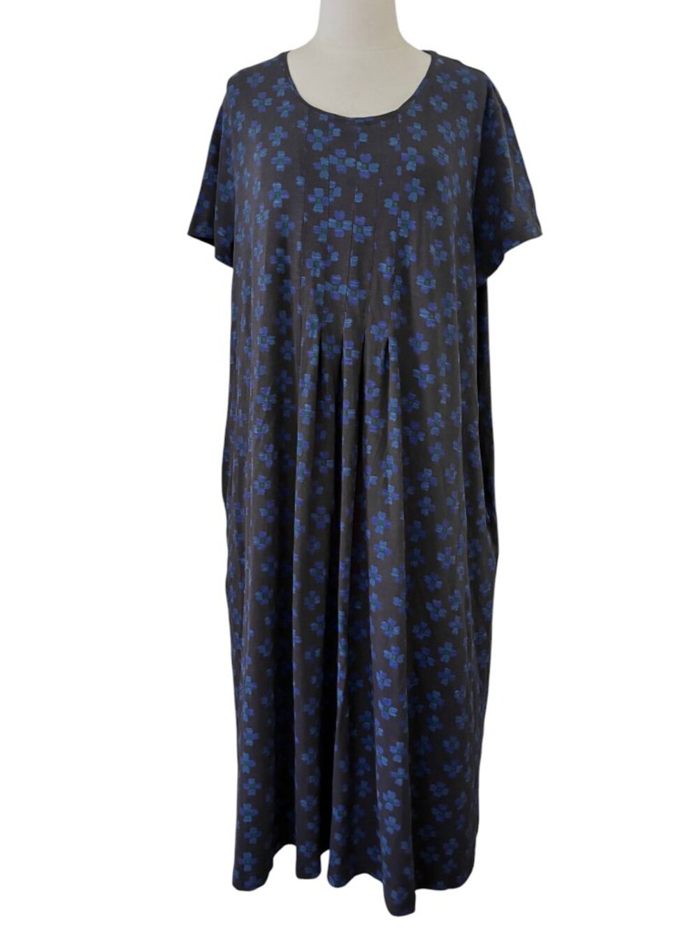GUDRUN SJODEN floral print jersey dress XL Organic cotton